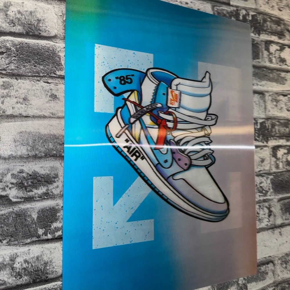 Nike Air Jordan 1 Off-White - 3D Lenticular Poster - 16x12